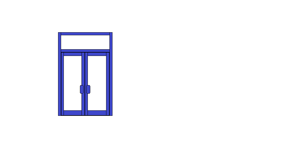 Shop front double doors