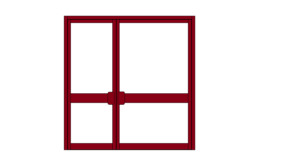 shop front doors with mid rail