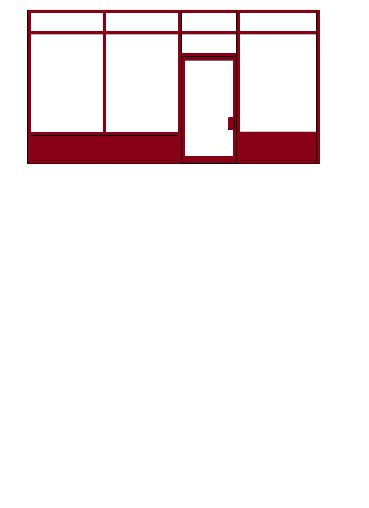 shop front with panels